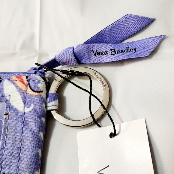Vera Bradley Zip ID Case Key Ring Coastal Paradise NWT - Picture 3 of 7